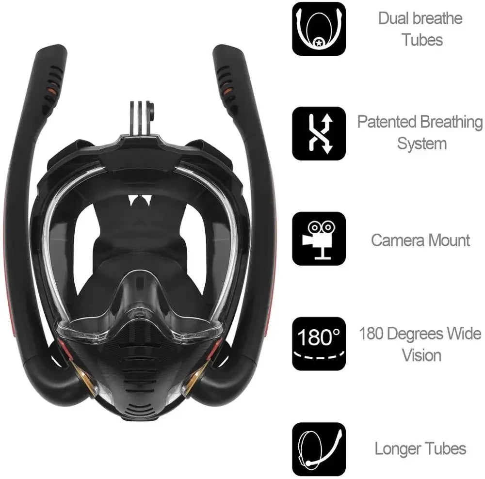 Double Snorkel Full Face Mask